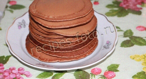 Панкейки с какао на молоке