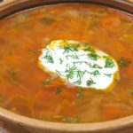 Украинский борщ с мясом без свеклы