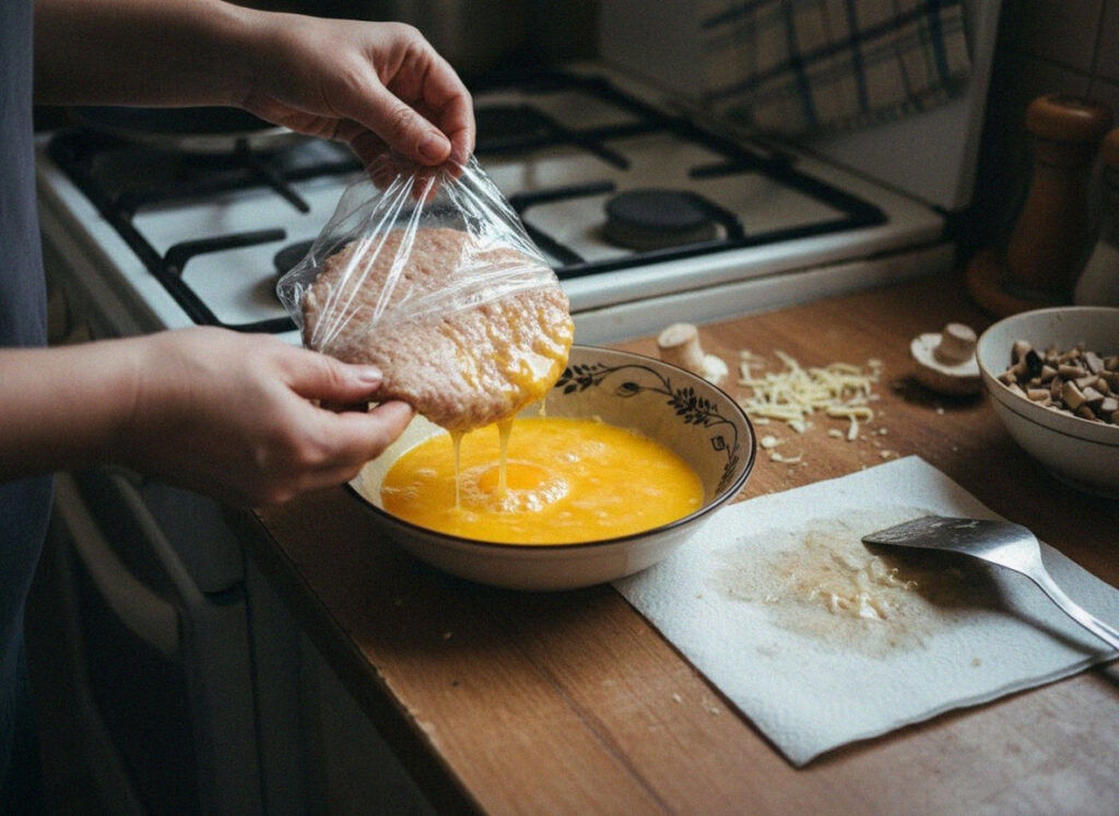 Шаг 5: Бризоль с куриным фаршем: пошаговый рецепт с грибами и сыром