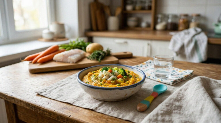 Треска с овощами