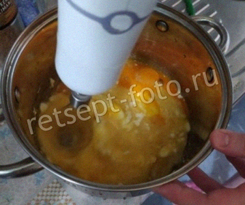 Взбитые яйца с маслом и сахаром