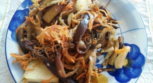 Салат из баклажанов по-корейски с морковью