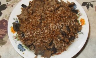 Гречка с сушеными грибами и мясом в мультиварке, рецепт с фото
