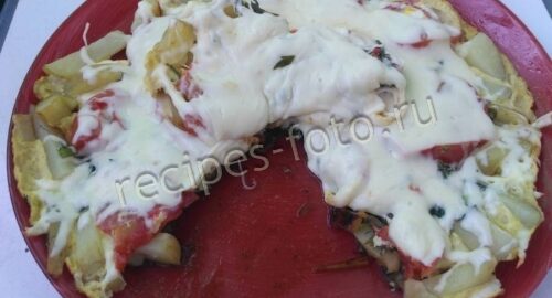 Картошка с помидорами и сыром на сковороде, рецепт с фото