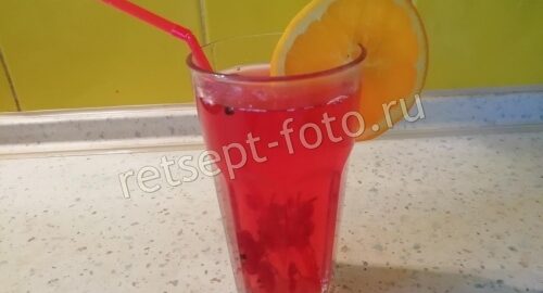 Компот из красной смородины с апельсином на зиму, рецепт с фото