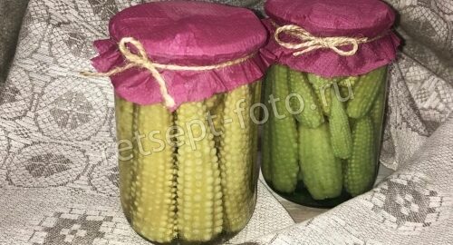 Кукуруза консервированная в початках, рецепт с фото