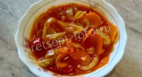 Лечо с кетчупом и помидорами на зиму, рецепт с фото