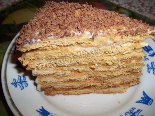 Медовик на маргарине со сгущенкой, рецепт с фото