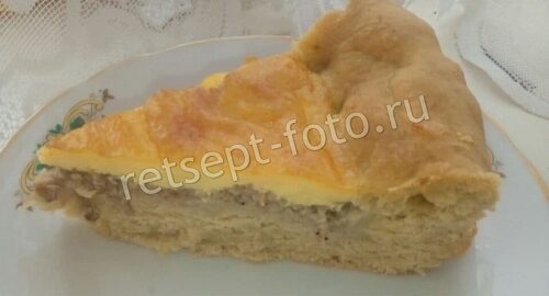 Пирог с мясом на сыворотке без дрожжей, рецепт с фото