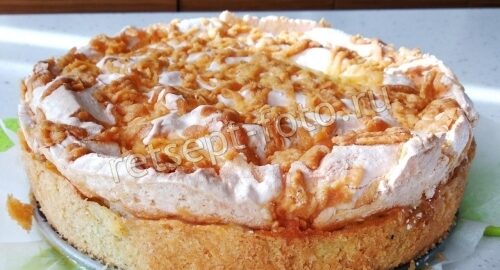 Польский яблочный пирог с безе, рецепт с фото