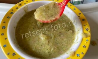 Пюре из свинины с брокколи, кабачком и картошкой детям от 1 года, рецепт с фото