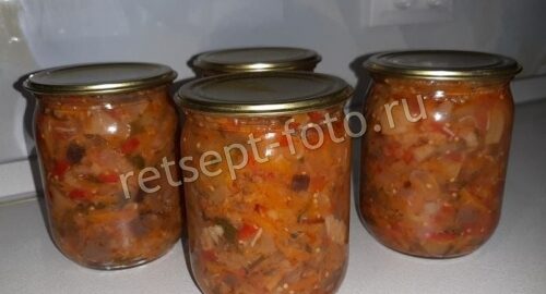 Салат из баклажан с яблоками на зиму, рецепт с фото