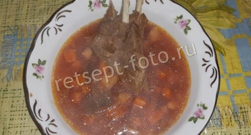 Суп "Княжеский" с бараньими ребрышками и фасолью, рецепт с фото