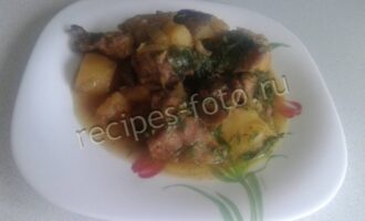 Свинина с картошкой и грибами, рецепт с фото