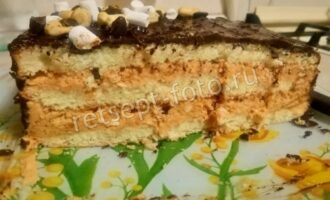Торт "Сникерс" с крекером и сгущенкой, рецепт с фото