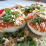 Яйца фаршированные овощами (закуска), рецепт с фото