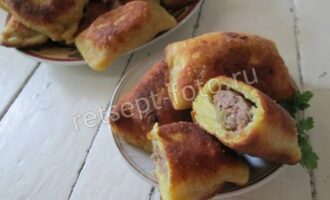 Жаренные пирожки из картофельного теста, рецепт с фото