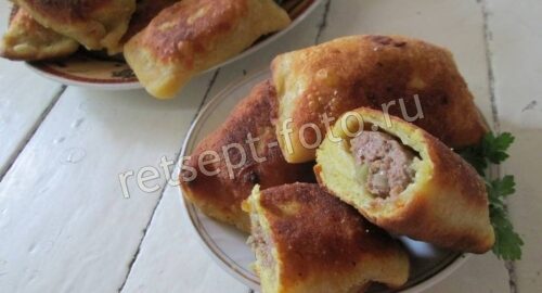 Жаренные пирожки из картофельного теста, рецепт с фото